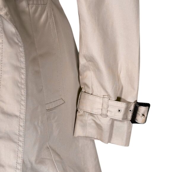 Banana Republic Beige Belted Trench Coat Button Double Breast Pockets Jacket S - Picture 10 of 11